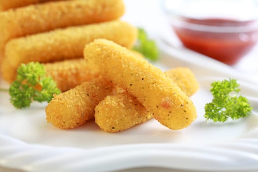 Mozzarella fried sticks