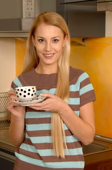 girl with tea