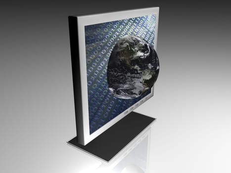 Monitor - Earth - 3D
