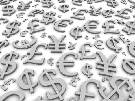 Currency symbols background