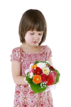 Girl with flowers