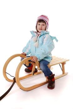 Girl with sleigh