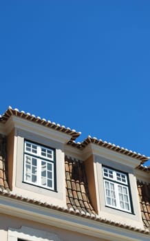 Traditional house building in Lisbon, Portugal