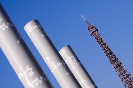Wall of Peace and Eiffel Tower