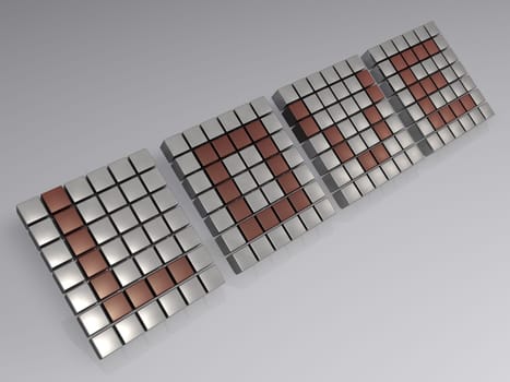 Cube - Love - Isolated - 3D