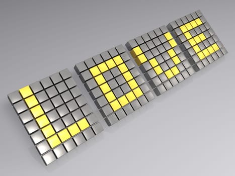 Cube - Love - Isolated - 3D