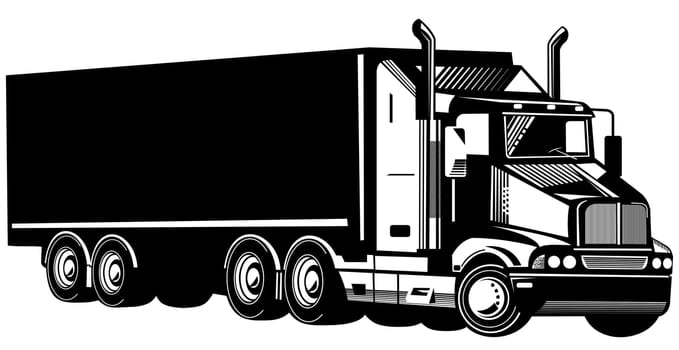 container truck and trailer