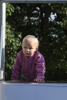 Little girl on a playground