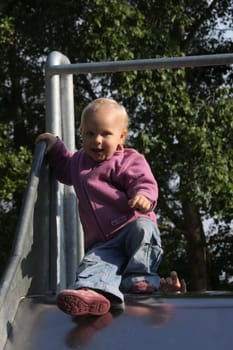 Little girl on a playground