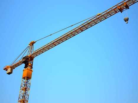 crane and blue sky background