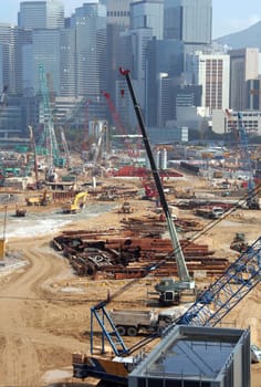 City construction in Hong Kong, China