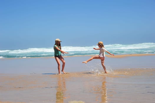 On the beach