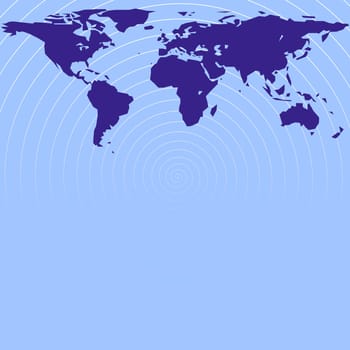 Background World Map Trade Blank
