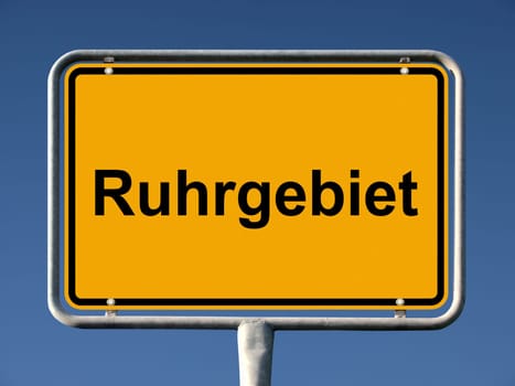 Town sign Ruhr area
