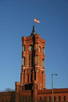 Red Town Hall Tower in Berlin