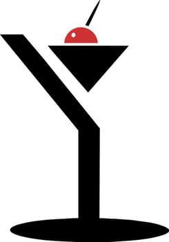 Vector cocktail glass