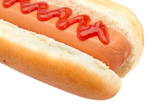 Hot dog with ketchup