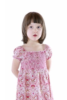 (girl child or girl teenager or girl baby) without shoes isolated