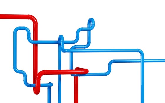 red and blue pipe background