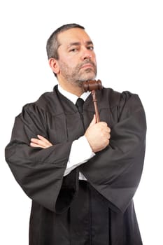 Serious male judge