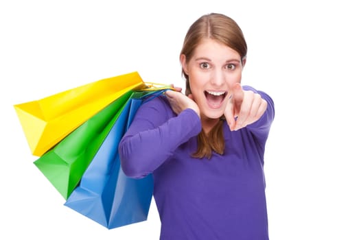 Woman with shopping bags