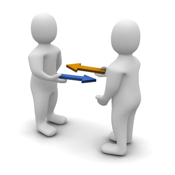 Exchange or trade conceptual illustratio