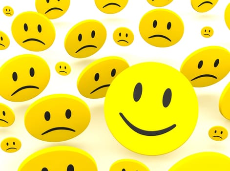 Smile and sadness