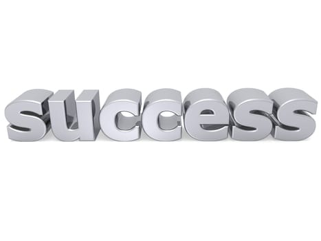 success word with metal texture
