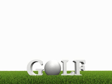 golf concept on green gras
