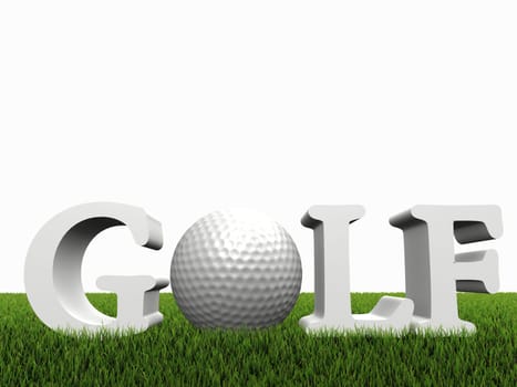 golf concept on green gras