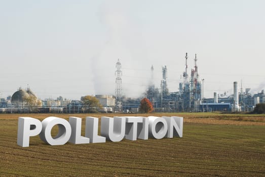 refinery and ecology concept