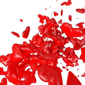 red heart background