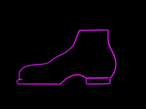 Neon Shoe Shaped Sign