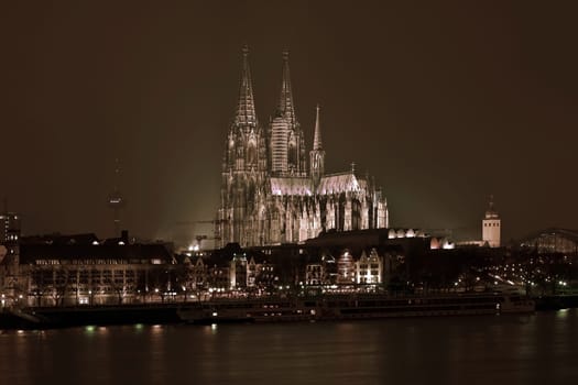 Cologne in the evening