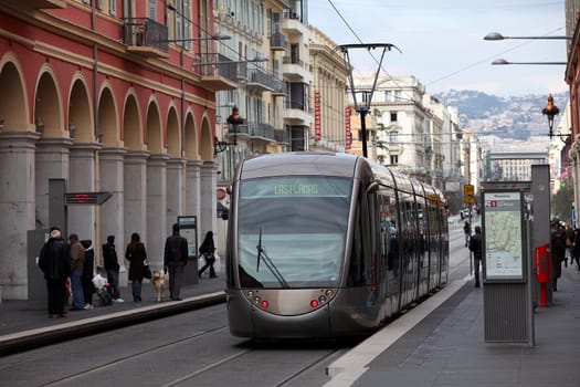 Tram in the centre of NIzza