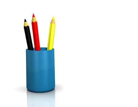 Crayons in German colours