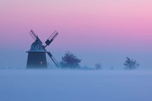 Windmill in the fog