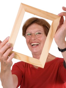 senior woman in frame