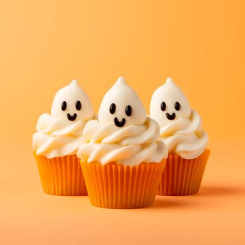 Cute haunted cupcakes for Halloween. Baking for Halloween.