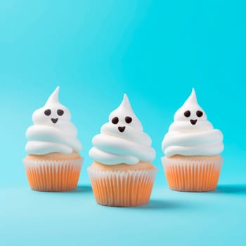 Cute haunted cupcakes for Halloween. Baking for Halloween.