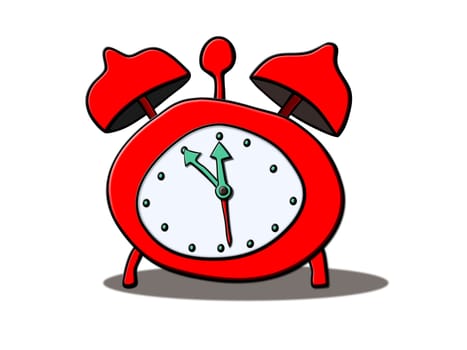 old red alarm clock