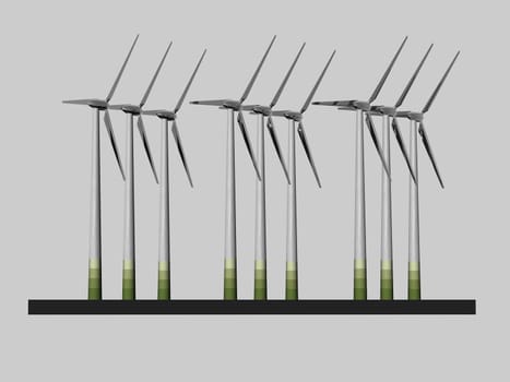 Wind Farm - Model - 3D