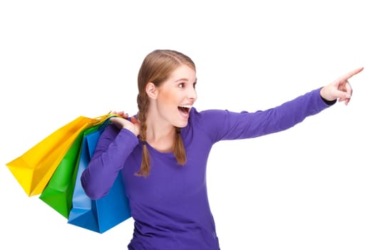 Woman with shopping bags