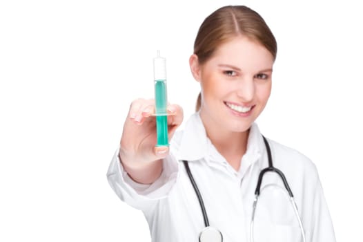 Female doctor with syringe