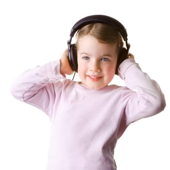 Child with headphones