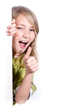 Boy with sign wd542
