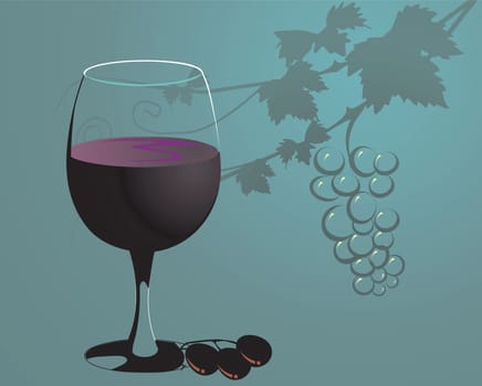 Grape and glass