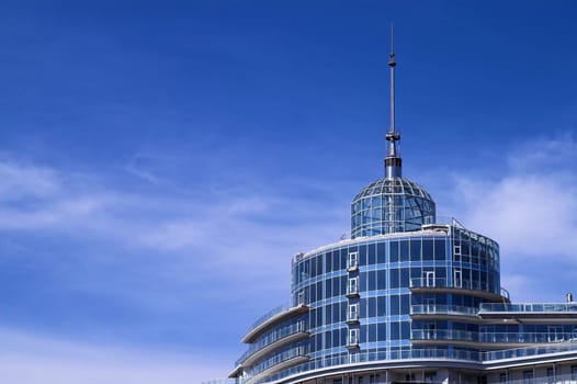 The top of a new building.
