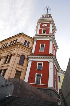 Dumskaya Clock Tower in Saint Petersburg, Russia.