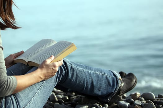 Reading by the sea